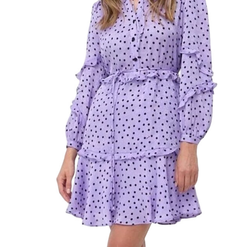 NWT PINKO PICCADILLY ABITO JAQUARD - Day dress Lavender Size 14 US